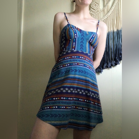 Colourful abstract summer dress - Picture 2 of 6